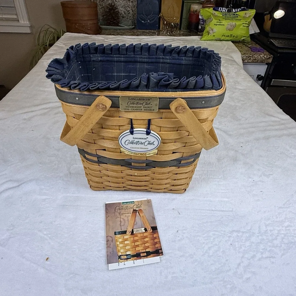 Longaberger 1996 Collectors Club Charter Member Basket Liner Tie-On Brochure